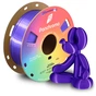 Пластик для 3D-принтера Polymaker PLA PANCHROMA SILK 1,75mm 1kg PURPLE (CA03014) - уменьшенное изображение 5