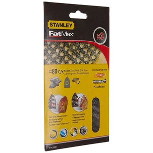 Сітка абразивна Stanley шліфувальна, 100х165 мм, 3 листи, 80 мкм для KA280, BEW200 (STA39092) изображение 1