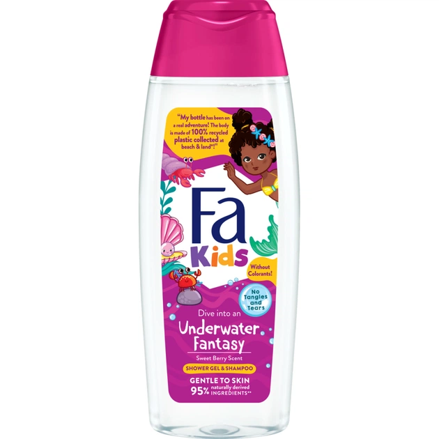 Дитячий гель для душу Fa Kids Русалонька для дівчаток 250 мл (9000100662550) - picture 2