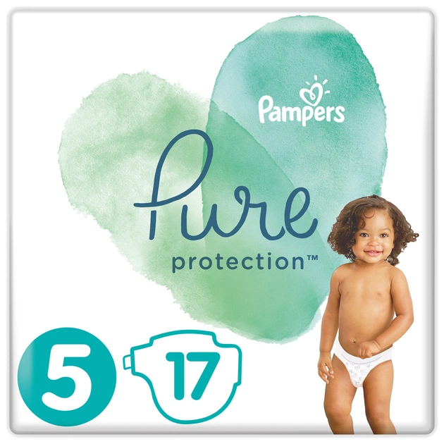 Підгузки Pampers Pure Protection Розмір 5 Junior 11-16 кг 17 шт. (8001841023335) - изображение 1