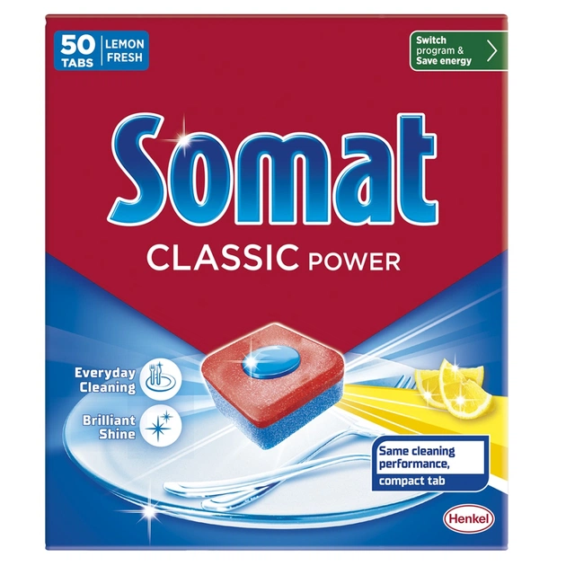 Таблетки для посудомийних машин Somat Classic Power 50 шт. (9000101809817/9000101830675) - зображення 1