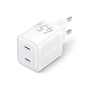 Зарядное устройство Vention 2xUSB-C PD45W GaN transparent white (FCFW0-EU) - уменьшенное изображение 1