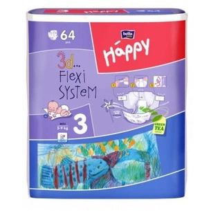 Підгузки Bella Baby Happy Midi 5-9 кг 64 шт (5900516601072) зображення 1