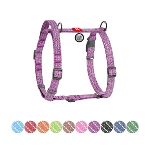Шлея для собак WAUDOG Н-подібна Re-cotton з QR паспортом, світловідбивна L фіолетова (25939) зображення 1