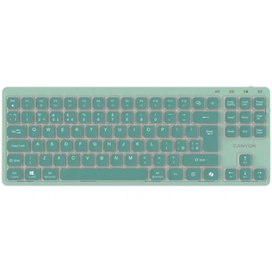 Клавіатура Canyon OnType 10 TKL Mechanical Silent Low-profile USB UA Green (CNS-HKB10GR) зображення 1