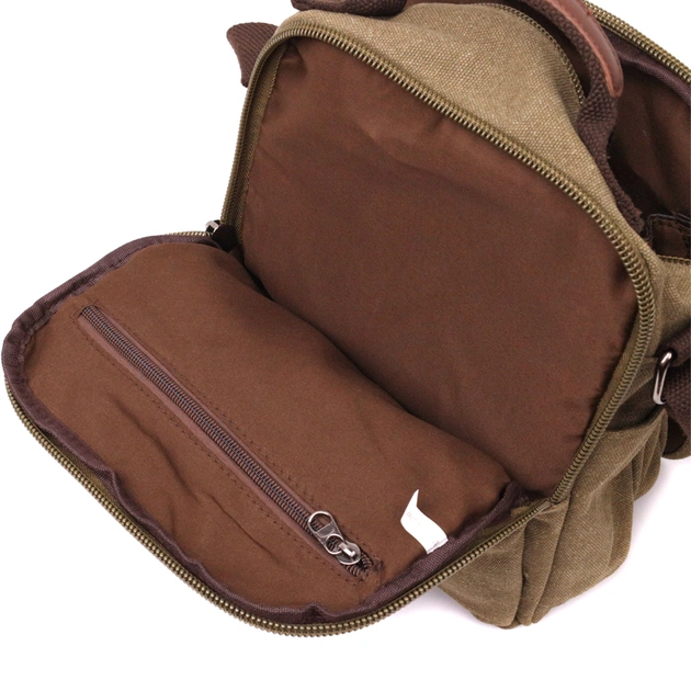 Сумка Vintage На плече з текстилю Оливкова (22228) - зображення 8