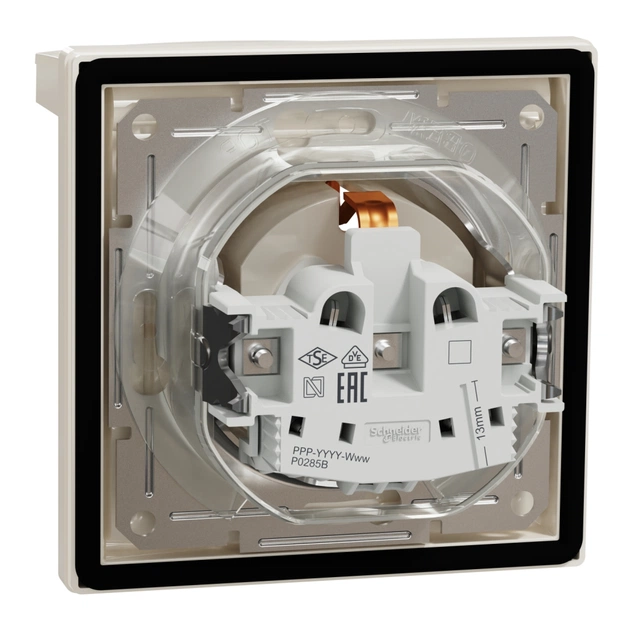 Розетка Schneider Electric ASFORA з кришкою IP44, крем (EPH3100323) - зображення 7