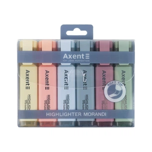 Набір маркерів Axent Highlighter 2537-A, 1-5 мм клиноп., 6 morandi (2537-60-A) зображення 1