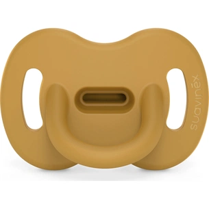 Пустушка Suavinex Colour Essence силіконова фізіологічна, 0-6 міс. жовта (308095) зображення 1