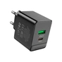 Зарядний пристрій BOROFONE BAS14A Erudite 1xUSB-C PD20W + 1xUSB QC3.0 Black (6941991104947) - уменьшенное изображение 3