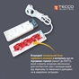Мережевий подовжувач TECCO 2м 3 поста white (8681277841866) - зменшене зображення 5