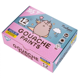 Гуашеві фарби Yes Pusheen 12 кольорів по 20 мл (230402) зображення 1