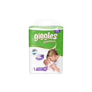 Підгузки Giggles Premium Newborn 2-5 кг 56 шт. (8680131201624) зображення 1