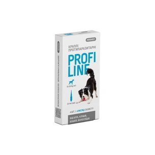 Краплі для тварин ProVET Profiline інсектоакарицид для собак 10-20 кг 4/2 мл (4823082431038) изображение 1