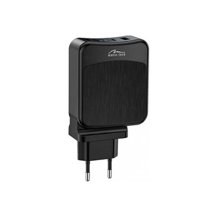 Зарядний пристрій Media-Tech 2xUSB-C PD 65W USB QC 3.0 black (MT6252) зображення 1