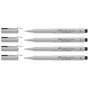 Лайнер Faber-Castell набор капиллярных ручек металликов Ecco Pigment, 4 шт.- черные, 0,2-0,8 мм (26996) - уменьшенное изображение 2