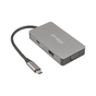 Концентратор HiSmart USB-C to 2xHDMI + VGA + USB 2.0 + USB-C PD60W (CA913879) - зменшене зображення 1