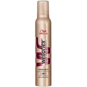 Мус для волосся WellaFlex Сияние цвета Сильная фиксация 200 мл (4056800195800) зображення 1