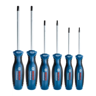 Набір викруток Bosch Torx 6шт, T10х75, T15х75, T20x100, T25x100, T30x125, T40x125 мм (1.600.A01.V09) зображення 1