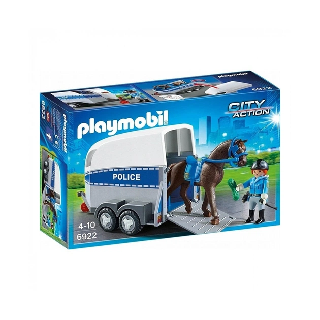 Конструктор Playmobil Поліція з конем і трейлером (6332945) - зображення 1