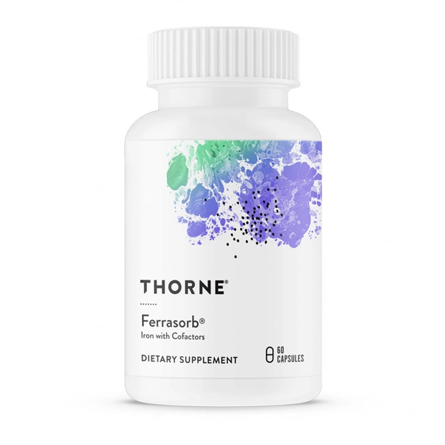 Витаминно-минеральный комплекс Thorne Research Строительная Формула Крови, Ferrasorb, 60 гелевых капсул (THR-75003) - изображение 1