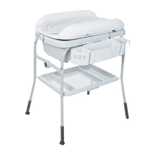 Ванночка Chicco з сповивальним столиком Cuddle & Bubble Сіро-білий (79348.39) зображення 1