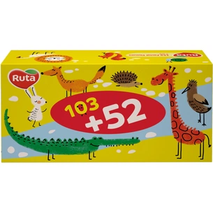 Серветки косметичні Ruta Kids 2 шари 155 аркушів (4820023748422) зображення 1