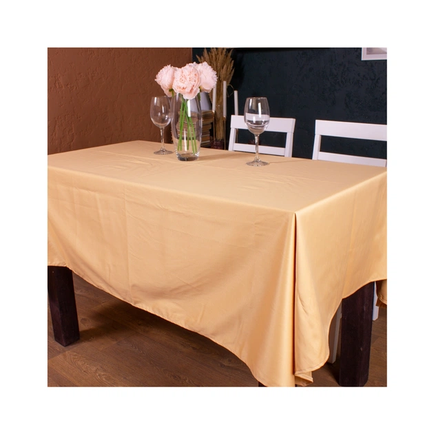 Скатертина MirSon Водонепроникна №402 Satin Waterproof Gold 140x140 см (2200006739463) - зображення 1