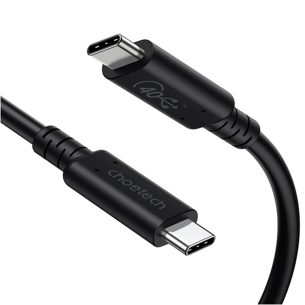 Дата кабель USB-C to USB-C 0.8m USB 4 100W 40Gbps 8K60Hz Choetech (XCC-1028) - зображення 1