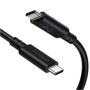 Дата кабель USB-C to USB-C 0.8m USB 4 100W 40Gbps 8K60Hz Choetech (XCC-1028) изображение 1