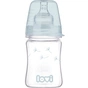 Пляшечка для годування Lovi Diamond Glass Botanic скляна 150 мл Світло-синя (74/105) - зменшене зображення 1
