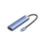 Концентратор Vention USB 3.1 Type-C to HDMI/USB 3.0x3/PD 100W Blue Aluminum Alloy Hub 5-in-1 (TGESB) - уменьшенное изображение 1