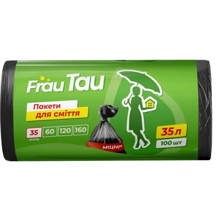 Пакети для сміття Frau Tau Чорні 35 л 100 шт. (4820195508190) зображення 1
