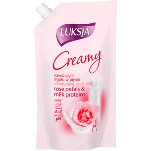 Рідке мило Luksja Creamy Rose Petal & Milk Proteins Refill 400 мл (5900998000417) зображення 1