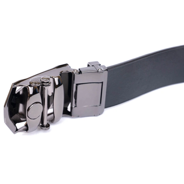 Ремінь Vintage Чоловічий з пряжкою автомат Чорний (20355) - зображення 7