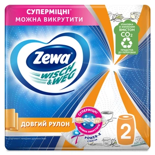 Паперові рушники Zewa Wisch Weg Design 2 рулона (7322540973112) зображення 1