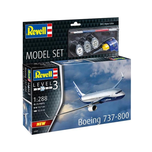 Збірна модель Revell набір Літак Boeing 737-800, рівень 3, 1:288 (RVL-63809) - picture 2