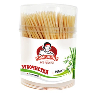 Зубочистки Помічниця Бамбукові 400 шт. (4820164966655) зображення 1