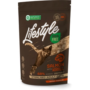 Сухий корм для кішок Nature's Protection Lifestyle Grain Free Salmon with krill Sterilised 400 г (NPLS45798) зображення 1