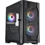 Корпус 1stPlayer D4-M-BK-2F1P-1F1 Black - зменшене зображення 1