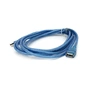 Дата кабель USB 2.0 AM/AF 3.0m ferrite transparent blue Voltronic (YT-AM/AF-3.0TBL) - уменьшенное изображение 1