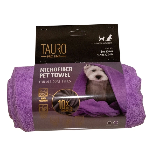 Полотенце для животных Tauro Pro Line из микрофибры 80х120 см сиреневый (TPL63399) - изображение 1