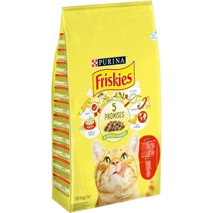 Сухий корм для кішок Purina Friskies з яловичиною, куркою і овочами 10 кг (5997204569004) зображення 1