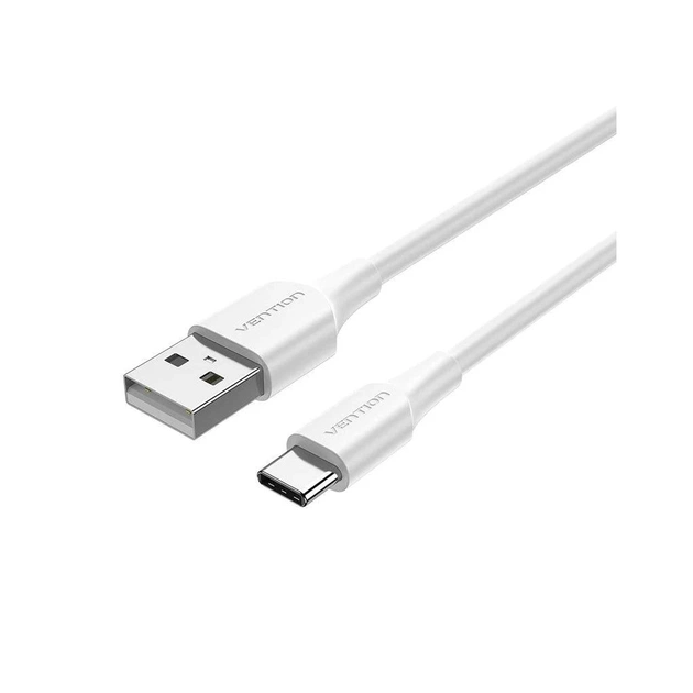 Дата кабель USB 2.0 AM to USB-C 1.0m 3A white Vention (CTHWF) - изображение 1