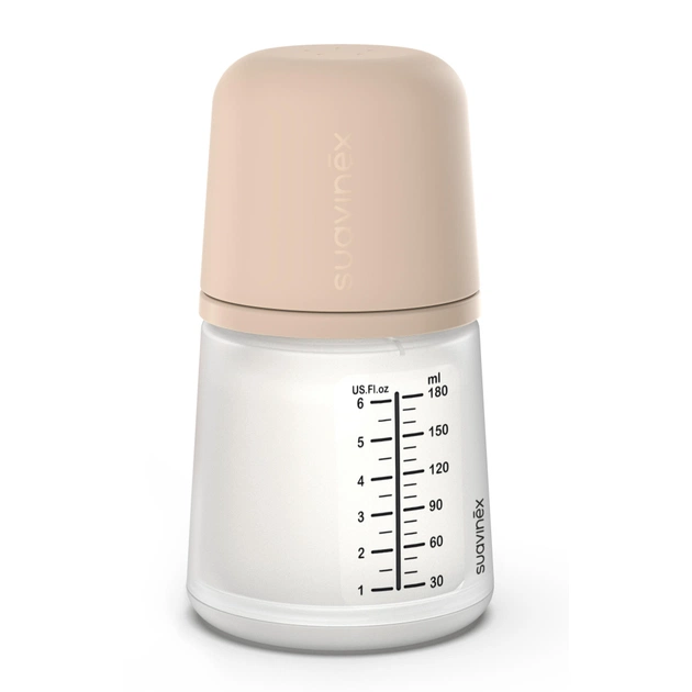 Пляшечка для годування Suavinex Zero. Zero Beige 180 мл, повільний потік (308413) - picture 2