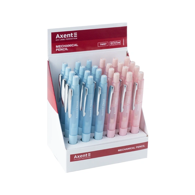 Олівець механічний Axent Twist вбудований ластик 0,5 мм, НВ (AMP9028-A) - зображення 3
