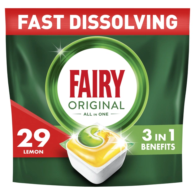 Таблетки для посудомийних машин Fairy Original All in One Lemon 29 шт. (8006540726891/8700216237314) - зображення 1