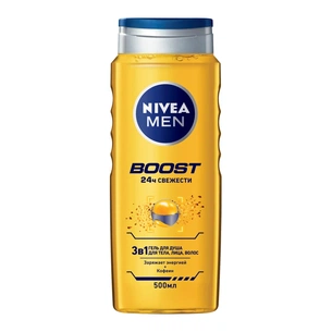 Гель для душу Nivea Men Boost 3в1 з кофеїном 500 мл (4005900824486) зображення 1