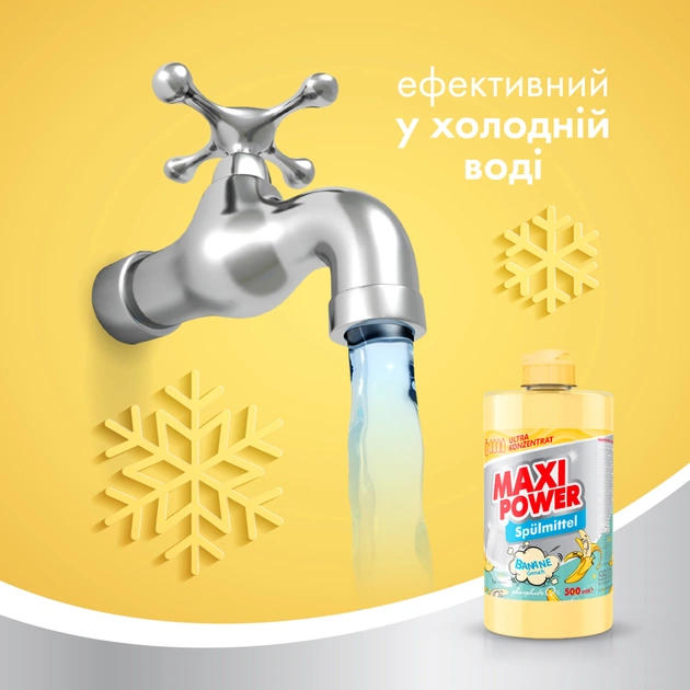 Засіб для ручного миття посуду Maxi Power Банан 500 мл (4823098411956) - picture 4