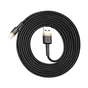 Дата кабель USB 2.0 AM to Lightning 2.0m 1.5A gold-black Baseus (CALKLF-CV1) - уменьшенное изображение 3